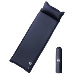 vidaXL Saltea de camping auto-gonflabilă, cu pernă, 1 persoană, gri vidaXL Saltea de camping auto-gonflabilă, cu pernă, 1 persoană, gri