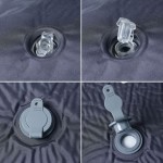vidaXL Saltea de camping auto-gonflabilă, cu pernă, 1 persoană, gri vidaXL Saltea de camping auto-gonflabilă, cu pernă, 1 persoană, gri