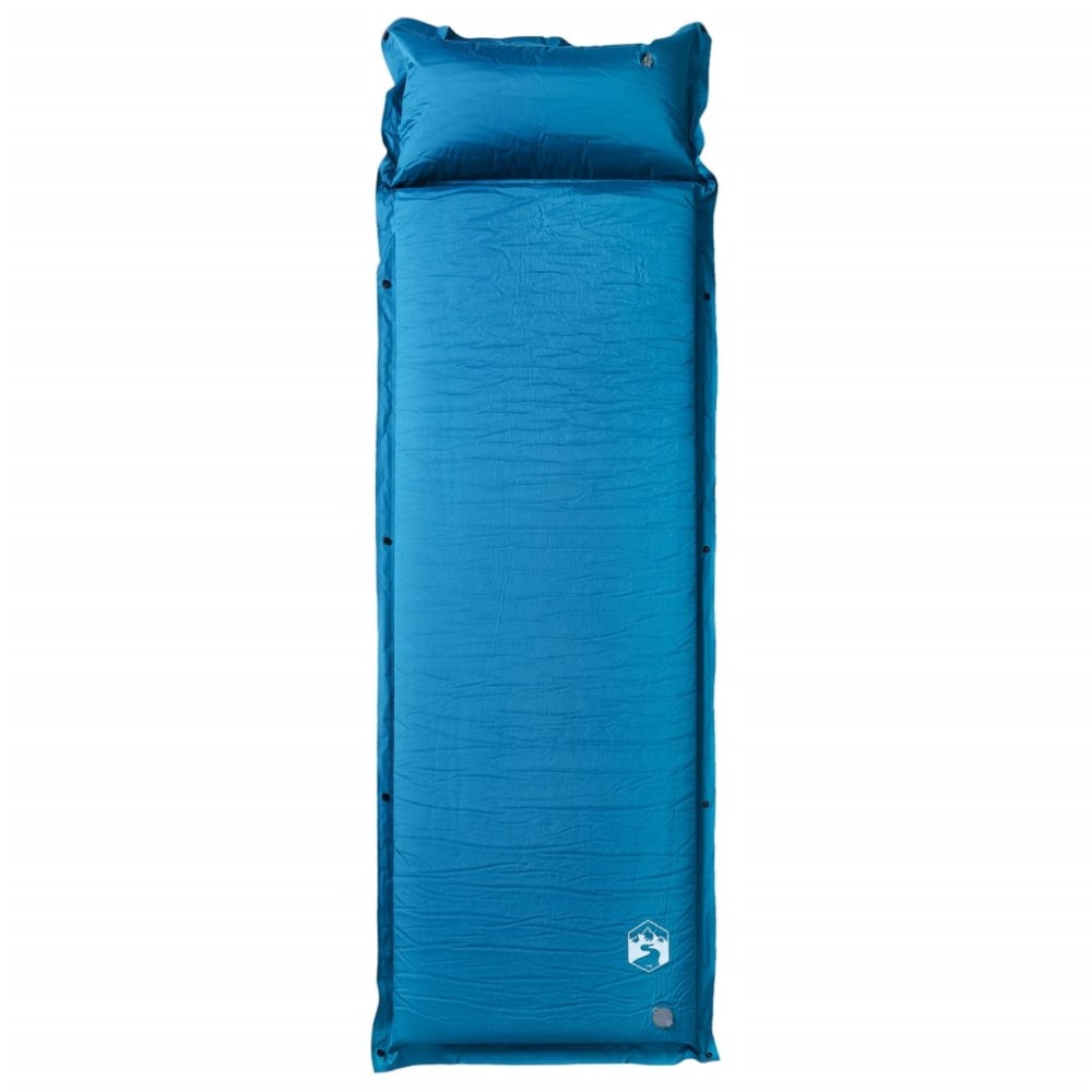 vidaXL Saltea de camping gonflabilă cu pernă, 1 persoană, turcoaz