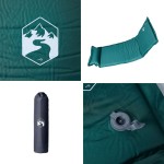 vidaXL Saltea camping auto-gonflabilă, cu pernă, 1 persoană, verde