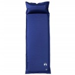 vidaXL Saltea de camping auto-gonflabilă cu pernă 1 persoană bleumarin vidaXL Saltea de camping auto-gonflabilă cu pernă 1 persoană bleumarin