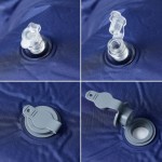 vidaXL Saltea de camping auto-gonflabilă cu pernă 1 persoană bleumarin vidaXL Saltea de camping auto-gonflabilă cu pernă 1 persoană bleumarin