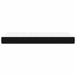 vidaXL Saltea de pat cu arcuri, negru, 120x190x20 cm, textil