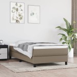 vidaXL Saltea de pat cu arcuri, gri taupe, 120x190x20 cm, textil vidaXL Saltea de pat cu arcuri, gri taupe, 120x190x20 cm, textil