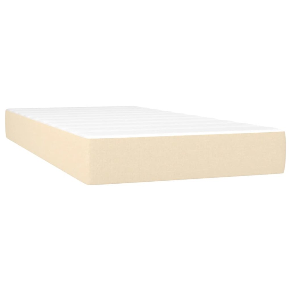 vidaXL Saltea de pat cu arcuri, crem, 120x190x20 cm, textil