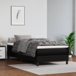 vidaXL Saltea de pat cu arcuri, negru, 120x190x20 cm, piele ecologică