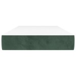vidaXL Saltea de pat cu arcuri, verde închis, 120x190x20 cm, catifea