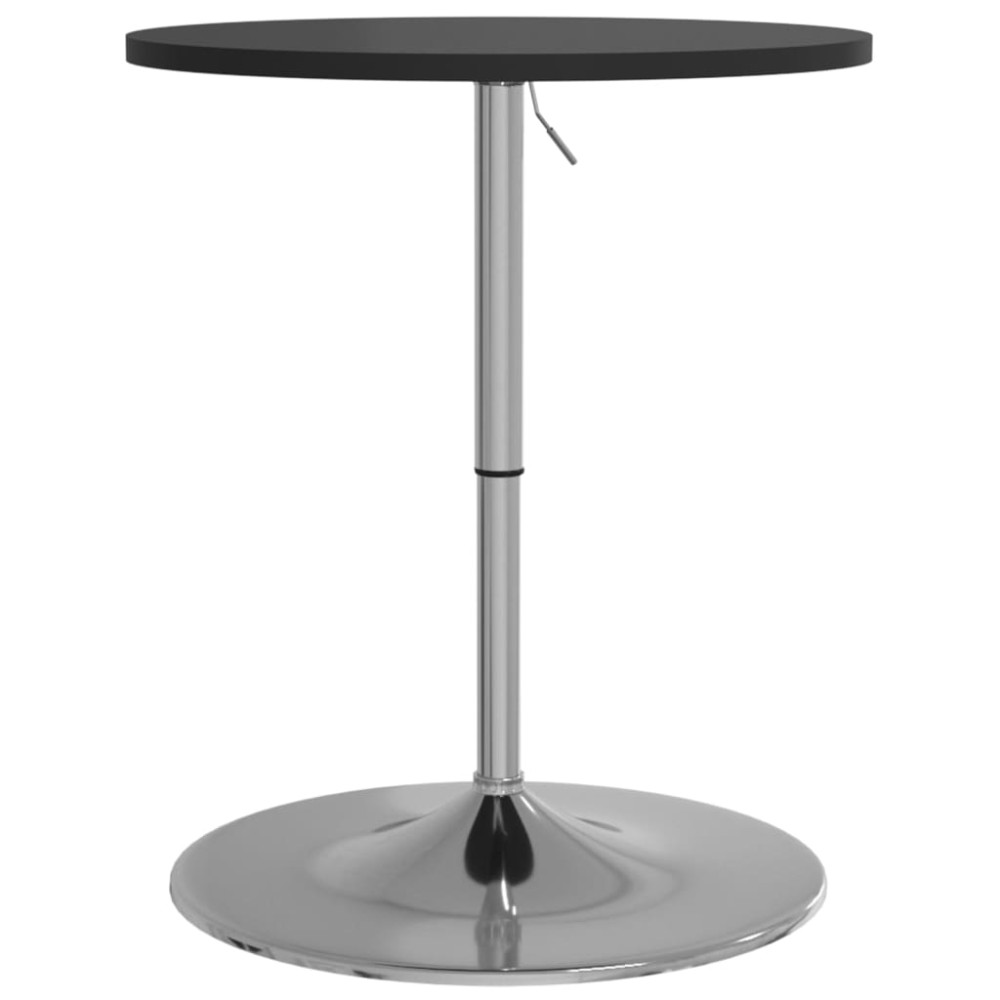 vidaXL Masă de bar, negru, 60x60x90 cm, lemn prelucrat și oțel cromat