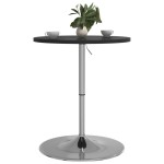 vidaXL Masă de bar, negru, 60x60x90 cm, lemn prelucrat și oțel cromat