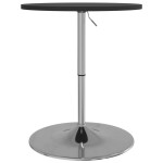 vidaXL Masă de bar, negru, 60x60x90 cm, lemn prelucrat și oțel cromat