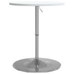 vidaXL Masă de bar, alb, 60x60x90 cm, lemn prelucrat și oțel cromat