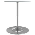 vidaXL Masă de bar, alb, 60x60x90 cm, lemn prelucrat și oțel cromat