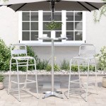vidaXL Masă bar exterior înălțime reglabilă Ø59,5x70/109,5 cm aluminiu vidaXL Masă bar exterior înălțime reglabilă Ø59,5x70/109,5 cm aluminiu