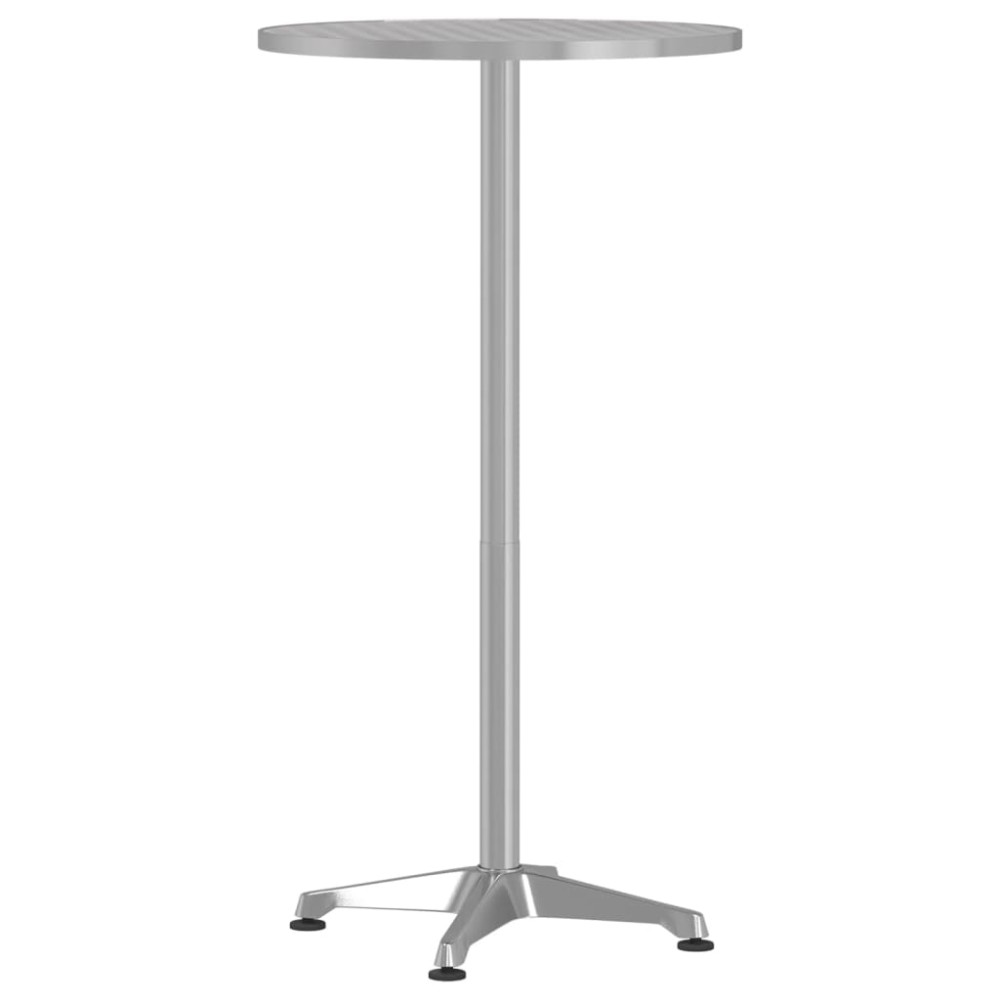 vidaXL Masă bar exterior înălțime reglabilă Ø59,5x70/114,5 cm aluminiu