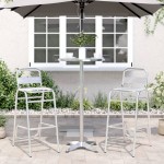 vidaXL Masă bar exterior înălțime reglabilă Ø59,5x70/114,5 cm aluminiu vidaXL Masă bar exterior înălțime reglabilă Ø59,5x70/114,5 cm aluminiu