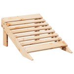 vidaXL Scaun Adirondack cu taburet, lemn masiv de brad vidaXL Scaun Adirondack cu taburet, lemn masiv de brad