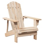 vidaXL Scaun Adirondack cu taburet, lemn masiv de brad vidaXL Scaun Adirondack cu taburet, lemn masiv de brad