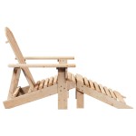 vidaXL Scaun Adirondack cu taburet, lemn masiv de brad vidaXL Scaun Adirondack cu taburet, lemn masiv de brad