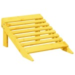vidaXL Scaun Adirondack cu taburet, galben, lemn masiv de brad vidaXL Scaun Adirondack cu taburet, galben, lemn masiv de brad