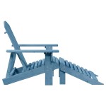 vidaXL Scaun Adirondack cu taburet, albastru, lemn masiv de brad vidaXL Scaun Adirondack cu taburet, albastru, lemn masiv de brad
