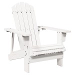 vidaXL Scaun Adirondack, alb, 69x85x90,5 cm, lemn masiv de brad