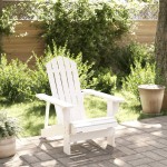 vidaXL Scaun Adirondack, alb, 69x85x90,5 cm, lemn masiv de brad