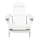 vidaXL Scaun Adirondack, alb, 69x85x90,5 cm, lemn masiv de brad