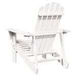 vidaXL Scaun Adirondack, alb, 69x85x90,5 cm, lemn masiv de brad