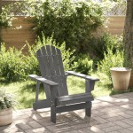 vidaXL Scaun Adirondack, gri, 69x85x90,5 cm, lemn masiv de brad vidaXL Scaun Adirondack, gri, 69x85x90,5 cm, lemn masiv de brad