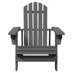 vidaXL Scaun Adirondack, gri, 69x85x90,5 cm, lemn masiv de brad vidaXL Scaun Adirondack, gri, 69x85x90,5 cm, lemn masiv de brad