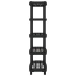 vidaXL Raft depozitare cu 5 polițe, negru, 93,5x45,5x194,5 cm, PP vidaXL Raft depozitare cu 5 polițe, negru, 93,5x45,5x194,5 cm, PP