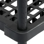 vidaXL Raft depozitare cu 5 polițe, negru, 93,5x45,5x194,5 cm, PP vidaXL Raft depozitare cu 5 polițe, negru, 93,5x45,5x194,5 cm, PP