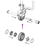 vidaXL Roată de manevră jockey, Ø19,5x10 cm, aluminiu și cauciuc vidaXL Roată de manevră jockey, Ø19,5x10 cm, aluminiu și cauciuc