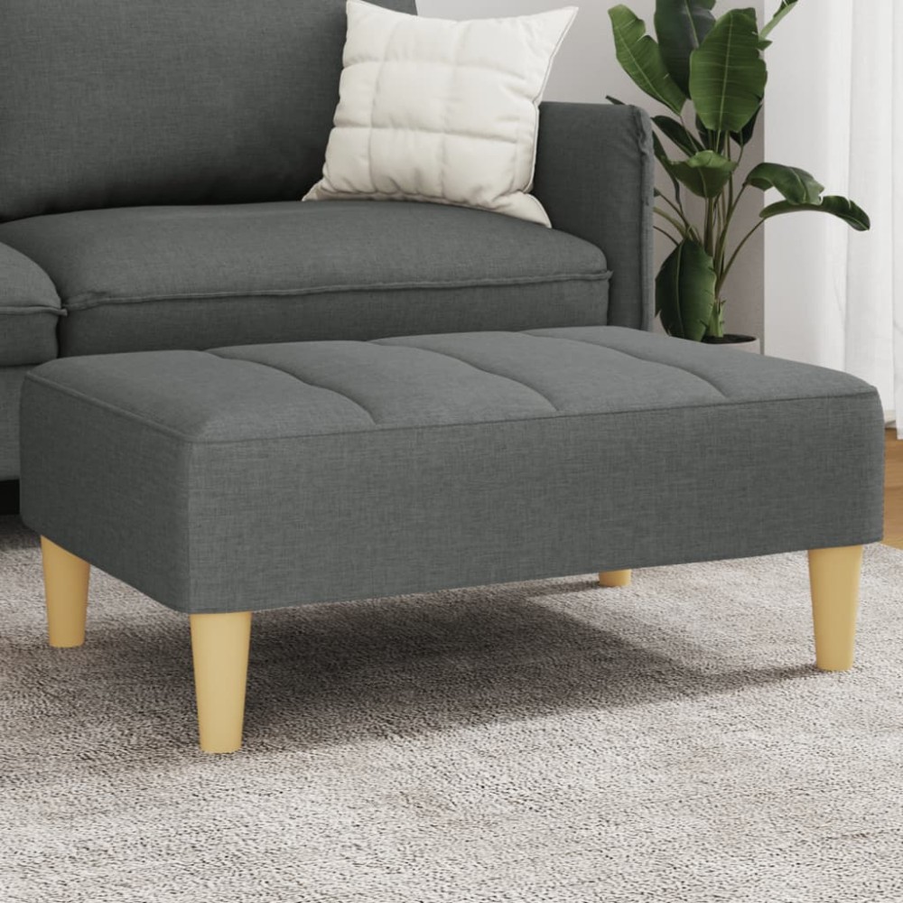 vidaXL Taburet, gri închis, 77x55x31 cm, material textil