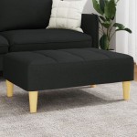 vidaXL Taburet, negru, 77x55x31 cm, material textil vidaXL Taburet, negru, 77x55x31 cm, material textil