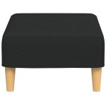 vidaXL Taburet, negru, 77x55x31 cm, material textil vidaXL Taburet, negru, 77x55x31 cm, material textil
