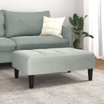 vidaXL Taburet, gri deschis, 77x55x31 cm, catifea vidaXL Taburet, gri deschis, 77x55x31 cm, catifea