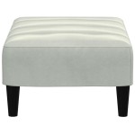 vidaXL Taburet, gri deschis, 77x55x31 cm, catifea vidaXL Taburet, gri deschis, 77x55x31 cm, catifea