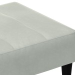 vidaXL Taburet, gri deschis, 77x55x31 cm, catifea vidaXL Taburet, gri deschis, 77x55x31 cm, catifea