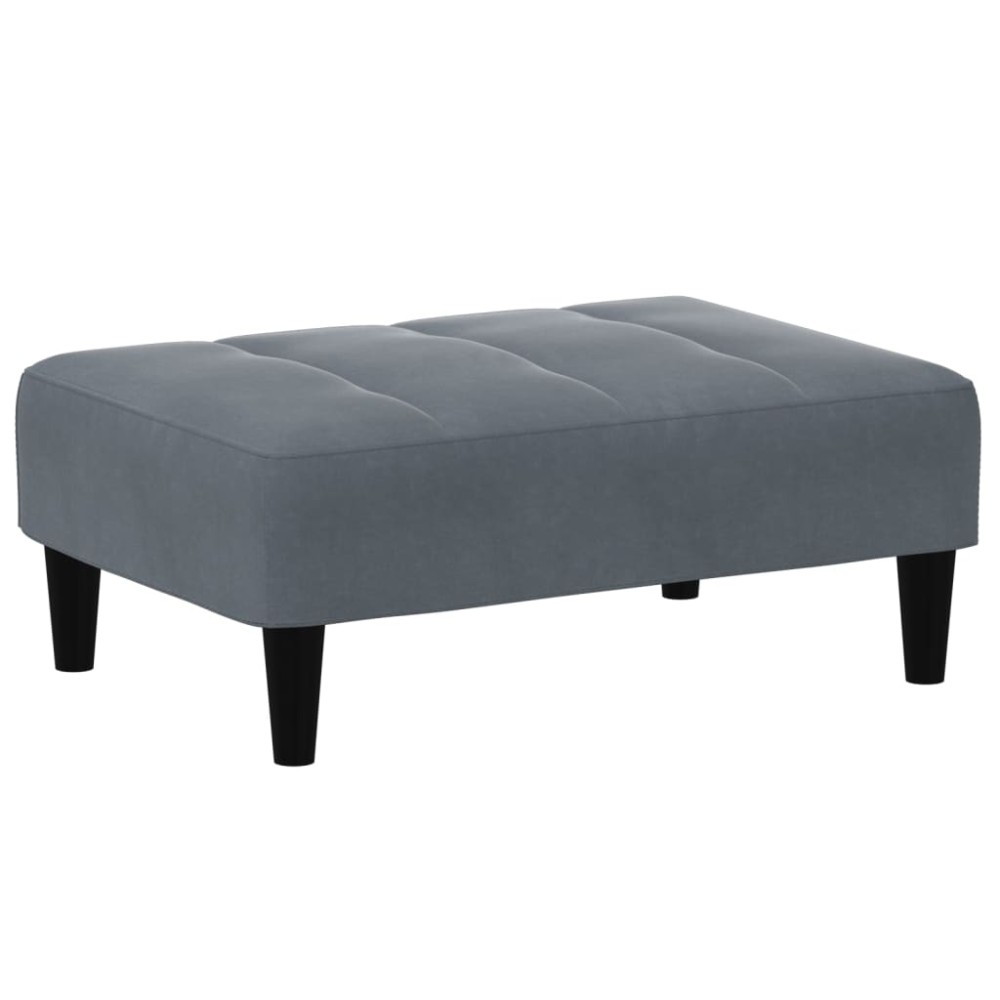 vidaXL Taburet, gri închis, 77x55x31 cm, catifea