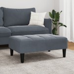 vidaXL Taburet, gri închis, 77x55x31 cm, catifea vidaXL Taburet, gri închis, 77x55x31 cm, catifea