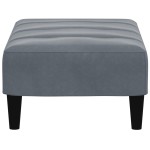 vidaXL Taburet, gri închis, 77x55x31 cm, catifea vidaXL Taburet, gri închis, 77x55x31 cm, catifea