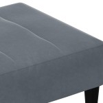 vidaXL Taburet, gri închis, 77x55x31 cm, catifea vidaXL Taburet, gri închis, 77x55x31 cm, catifea