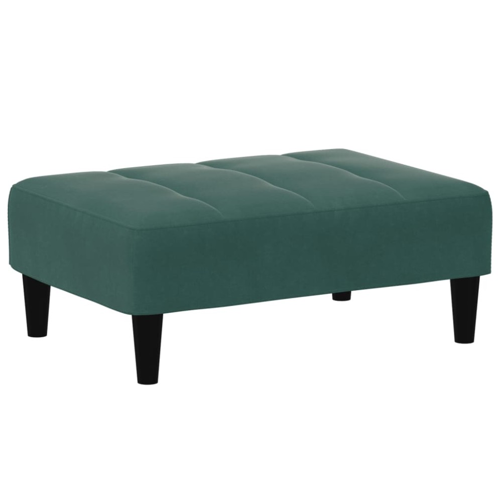 vidaXL Taburet, verde închis, 77x55x31 cm, catifea