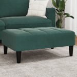 vidaXL Taburet, verde închis, 77x55x31 cm, catifea vidaXL Taburet, verde închis, 77x55x31 cm, catifea