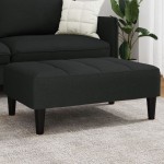 vidaXL Taburet, negru, 77x55x31 cm, catifea vidaXL Taburet, negru, 77x55x31 cm, catifea