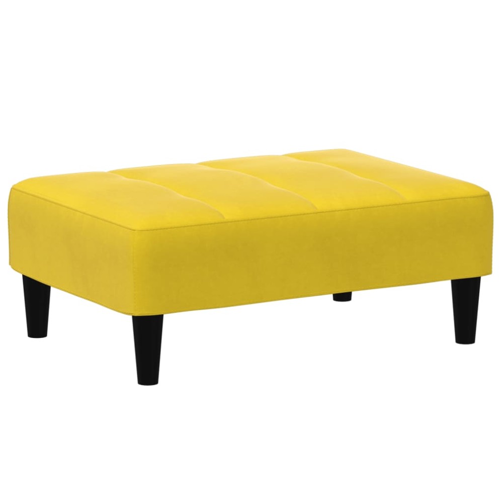 vidaXL Taburet, galben, 77x55x31 cm, catifea