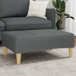 vidaXL Taburet, gri închis, 77x55x31 cm, material textil vidaXL Taburet, gri închis, 77x55x31 cm, material textil
