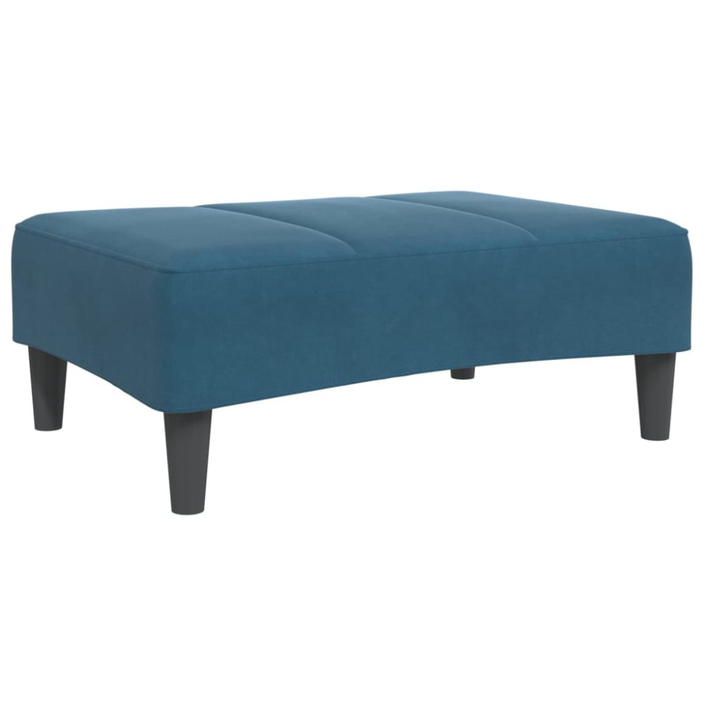 vidaXL Taburet, albastru, 77x55x31 cm, catifea