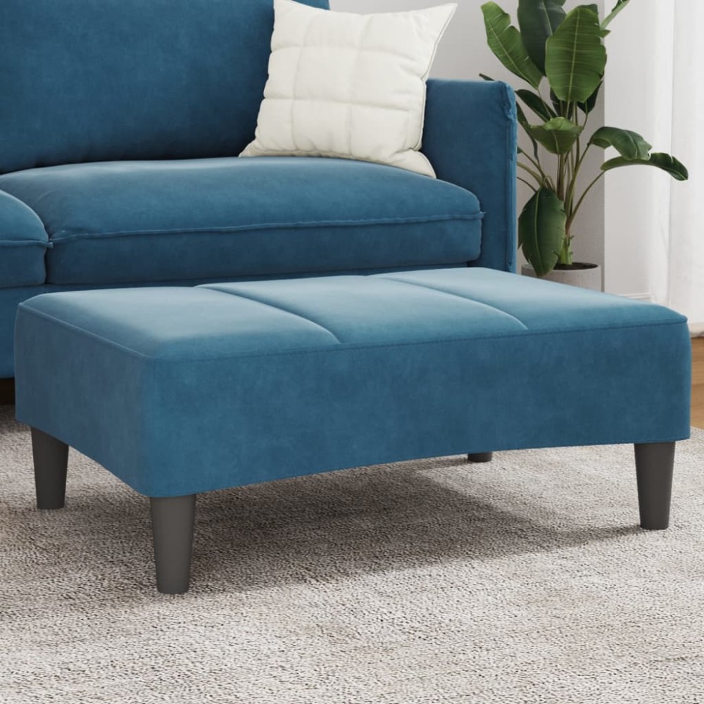 vidaXL Taburet, albastru, 77x55x31 cm, catifea